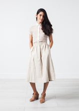 Load image into Gallery viewer, Eulera Leather Skirt in Cream
