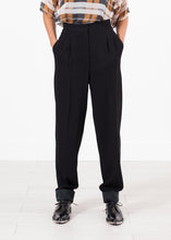 Load image into Gallery viewer, Contrast Cuff Pant in Black
