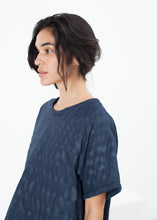 Load image into Gallery viewer, Quilted Mesh T-Shirt Dress in Navy
